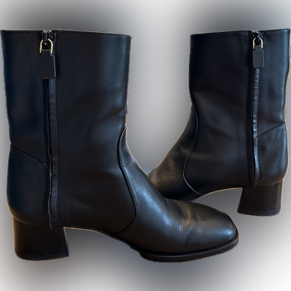 Stuart Weitzman Nola Zip Leather Boots - Picture 7 of 9